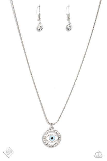 VIBE Over Matter - Blue Seeing Eye Pendant Necklace - March 2023 Fashion Fix Accessory