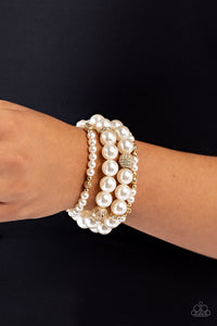 Vastly Vintage - Gold Pearl Bead Bracelet