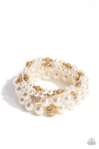 Vastly Vintage - Gold Pearl Bead Bracelet