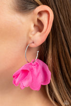 Load image into Gallery viewer, Chiffon Class - Pink Chiffon Bow Earrings
