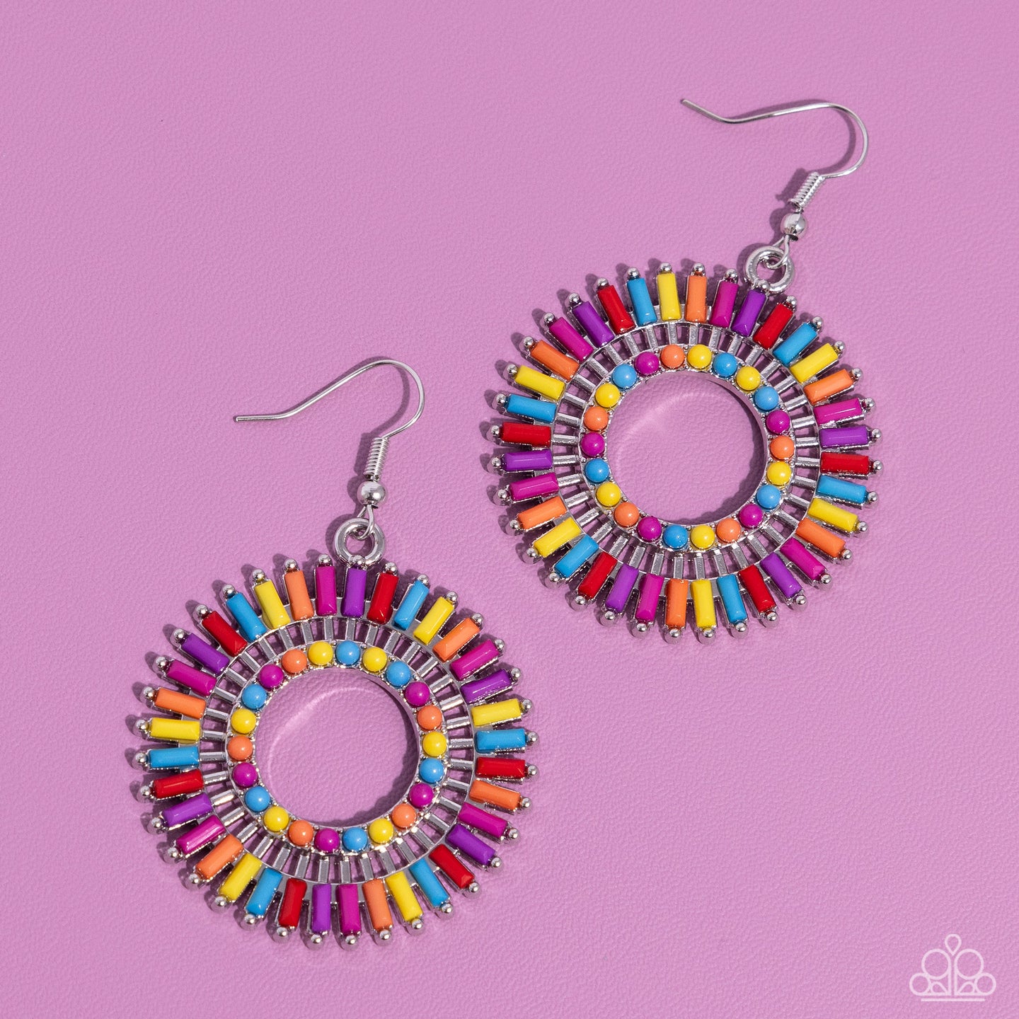 Ferris Wheel Finale - Multi Colored Earrings