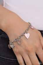 Load image into Gallery viewer, Diverse Dalliance - Pink Heart Charm Bracelet
