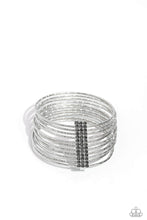 Load image into Gallery viewer, Shimmery Silhouette - Silver Bangle Set
