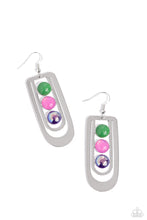 Load image into Gallery viewer, Layered Lure - Multi Colored Kohlrabi Acrylic Earrings
