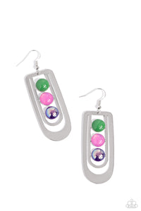 Layered Lure - Multi Colored Kohlrabi Acrylic Earrings