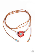 Load image into Gallery viewer, Wanderlust Wrap - Boho Style Burnt Sienna Floral Wrap Necklace
