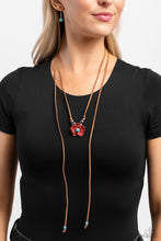 Load image into Gallery viewer, Wanderlust Wrap - Boho Style Burnt Sienna Floral Wrap Necklace
