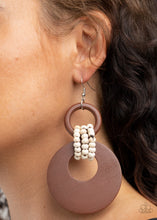 Load image into Gallery viewer, Beach Day Drama Brown Earring
