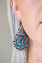 Load image into Gallery viewer, Carnival Courtesan Blue Earrings
