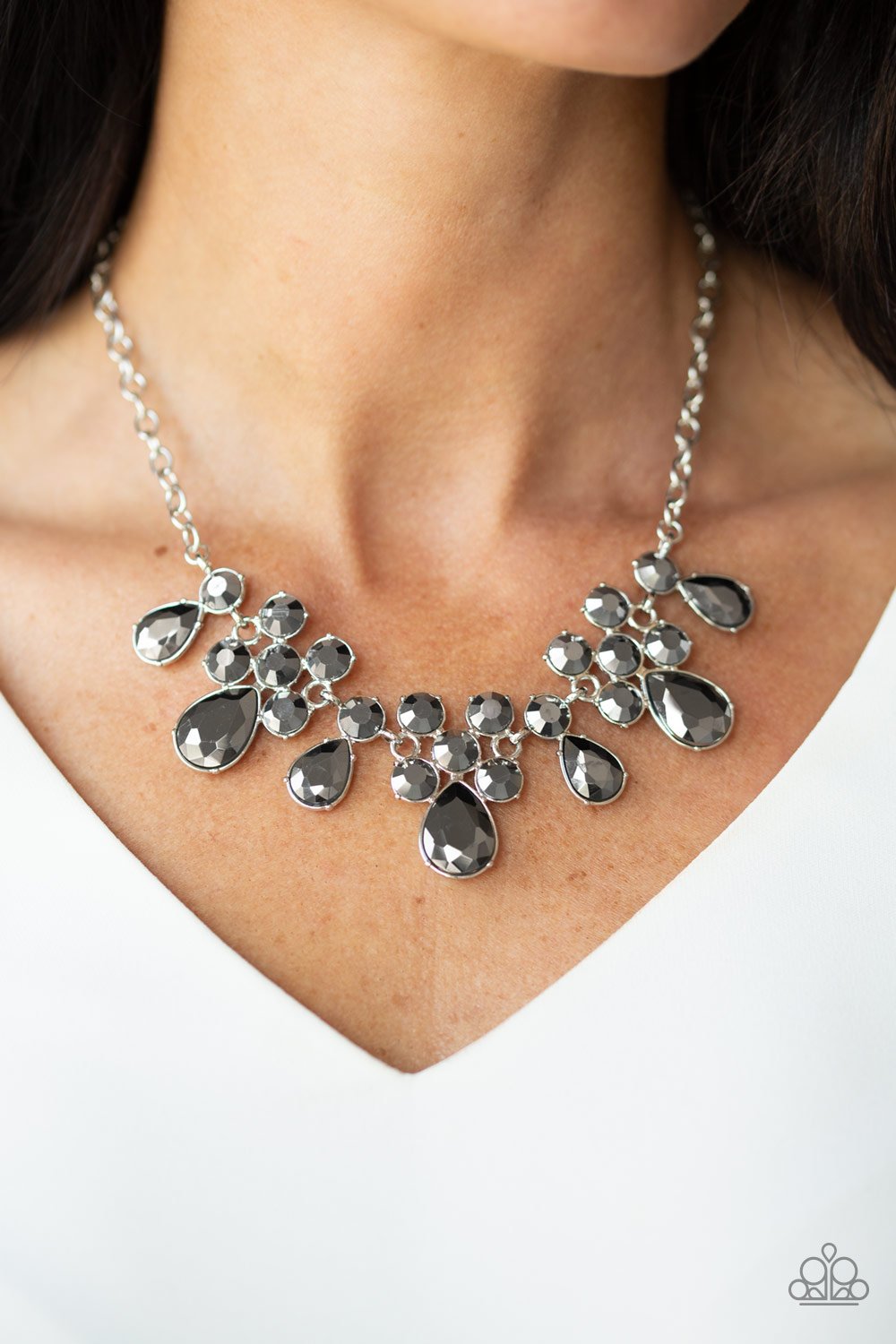 Debutante Drama Silver Necklace