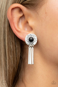 Desert Amulet Black Clip-On Earring