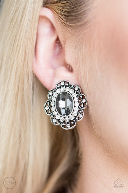 Dine and Dapper Silver Clip-On Earring