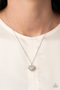 Heart Warming Glow White Necklace