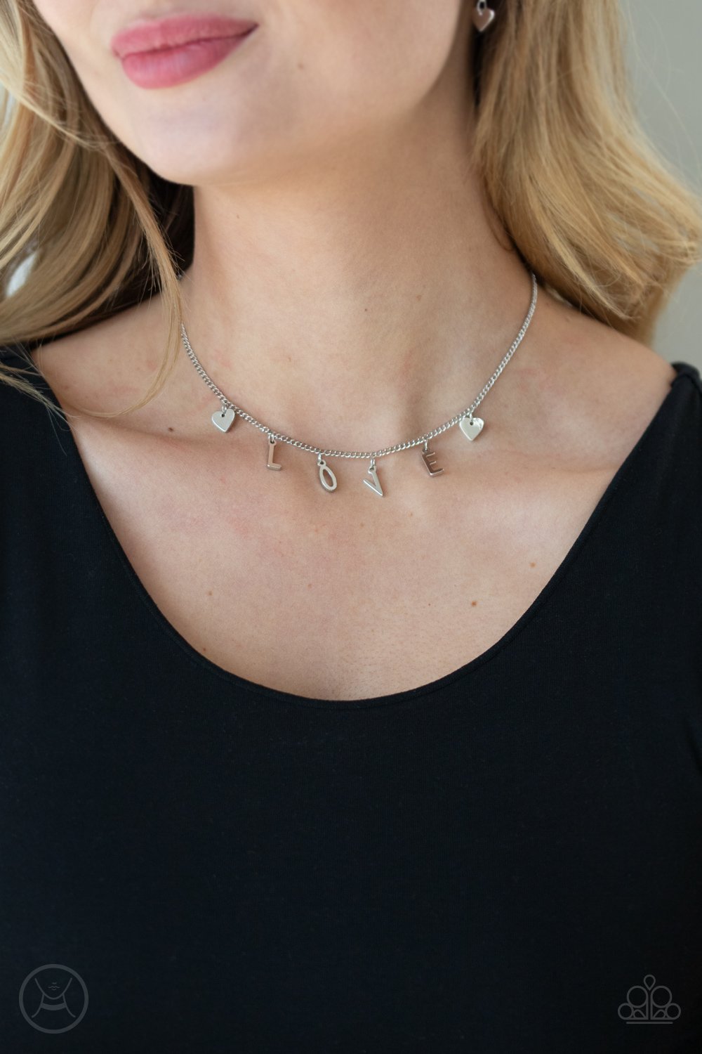 Love Conquers All Silver Choker