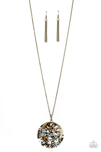 Metro Mosaic Brass Necklace