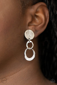 Reshaping Refinement White Clip-On Earring