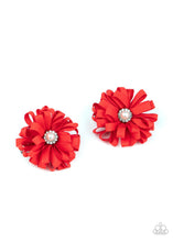 Load image into Gallery viewer, Ribbon Reception Red Hair Flower Hair Clip
