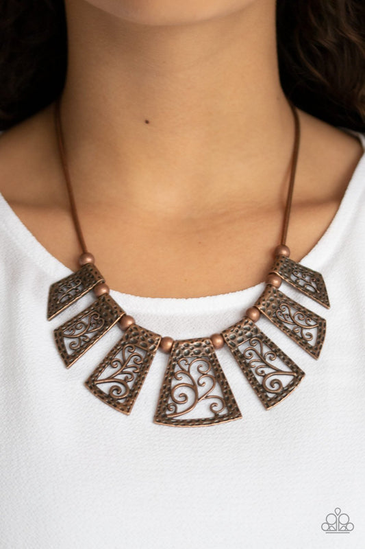 Vintage Vineyard Copper Necklace